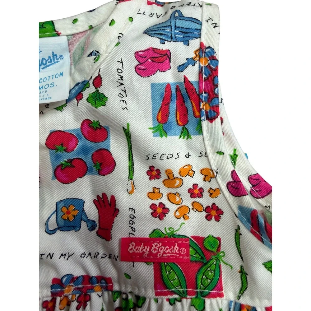Vintage Baby Bgosh OshKosh Garden Print Sleeveless Bubble Romper 6-9M USA NWT